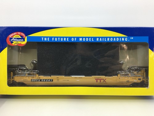 Tren remolque HO Athearn 72572 TTX 48’ Husky Stack Intermodal Well Car #56267 | Condition: Used