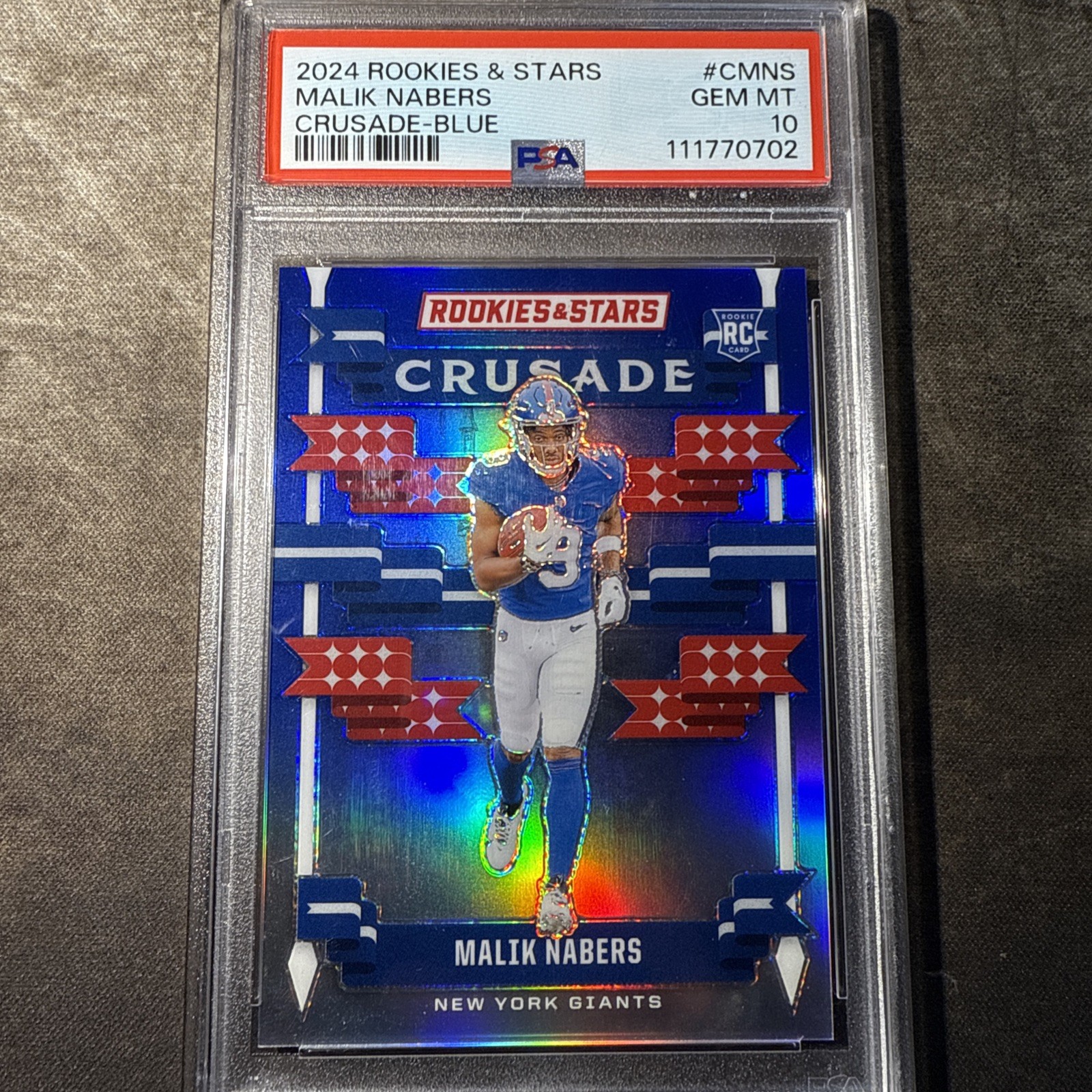 Malik Nabers Panini Rookies & Stars Crusade #CMNS Blue