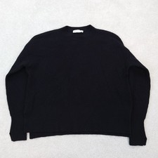 Everlane Black Mock Neck Waffle Cashmere Nylon Pullover Sweater Women's XS