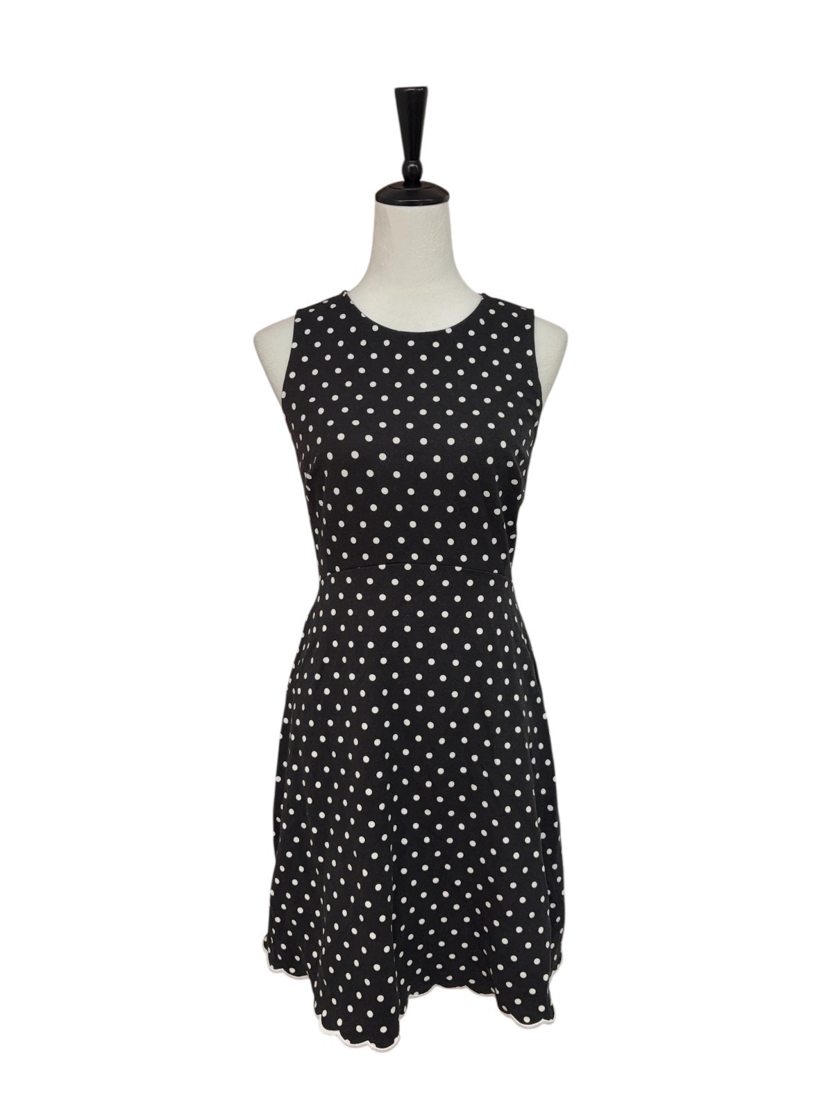 Kate Spade New York Women's Dress Polka Dot Ponte Fit Black - Size 4