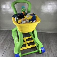 Pretend  Learn Leap Frog Shopping Cart - Interactive W/ Scannable Groceries