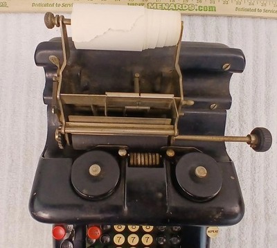 Vintage Burroughs Adding Machine, 7 Rows of Keys Model 3-946352