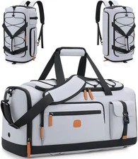 Gym Bag for Men and Women with Shoe  Laptop Compartment, 3-in-1 Sports Travel...