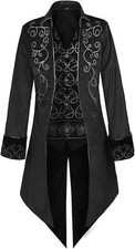 Versatile 4X-Large Gothic Steampunk Tailcoat for Medieval and Halloween Events