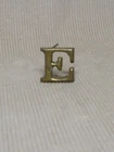 Original CIVIL WAR Weighted Brass Company Letter 'E' Insignia for KEPI Cap NOS