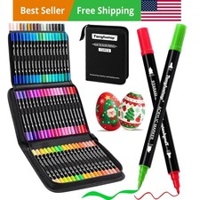 72 Colors Acrylic Paint Markers, Dual Tip Acrylic Paint Pens with Brush Tip ...
