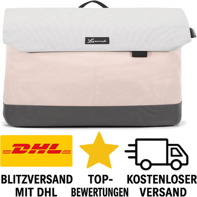 Rosa Laptop-Tagesrucksack | Anti Diebstahl | 15,6 Zoll