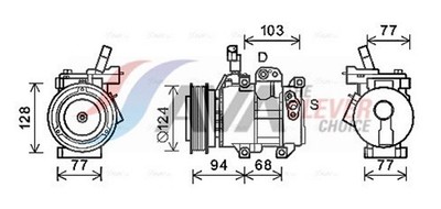 AVA Clever Choice Kompressor Klimaanlage KAK236 für KIA CERATO 2 TD CVVT
