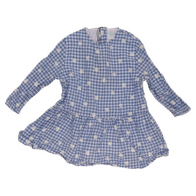 Tex Baby, Kleid, Größe: 74, Blau/Weiß/Mehrfarbig, Baumwolle, Karo, Mädchen #o6X