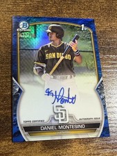 DANIEL MONTESINO 2023 Bowman #CPA-DM 1st Blue Lunar Refractor Auto /150