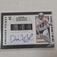 2019 Panini Contenders Draft Picks College Ticket David Blough Rookie Auto #295…