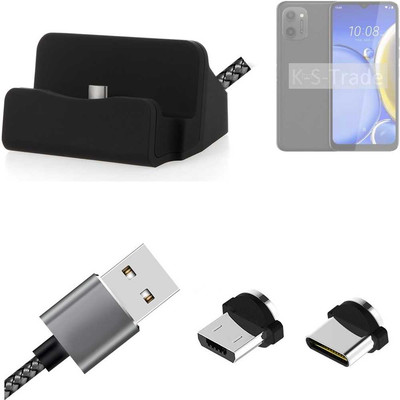 Docking Station für HTC Wildfire E Plus + USB-Typ C und Micro-USB-Anschluss