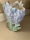 Vintage MCCOY Pottery Blue Hyacinth Flower MCM 8"
