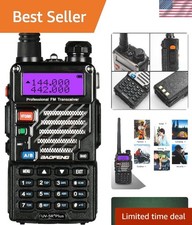 Durable UV-5R Plus Two Way Radio - Metallic Shell  128 Channels Travel Ready