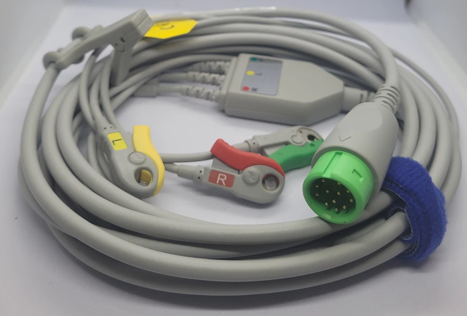 3-lead ECG cable, 12-pin, 10 ft - Image 2 of 2