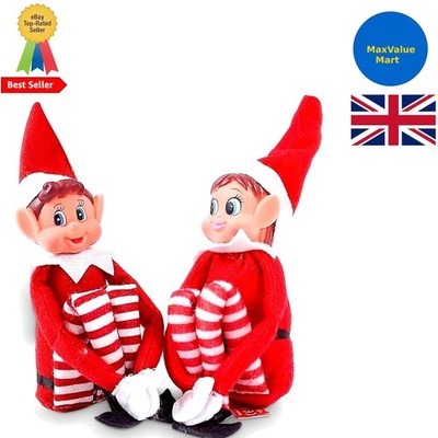 Twice the Cheer: 12 Zoll Junge & Mädchen Elfe Figuren - perfekte Urlaubsdekoration