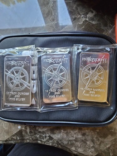 Lot Of 3 Provident Metals 10 Troy Oz Bars 30 Troy Oz .999+ …