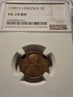 🔥1909 S LINCOLN WHEAT CENT NGC VG 10 KEY DATE