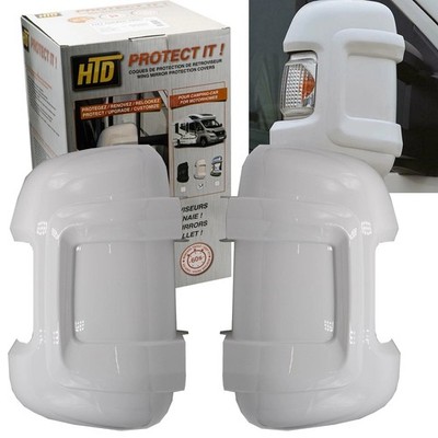 HTD Protect-It Langarm-Spiegelabdeckungen passend für Ducato Boxer Jumper 2006> weiß Paar