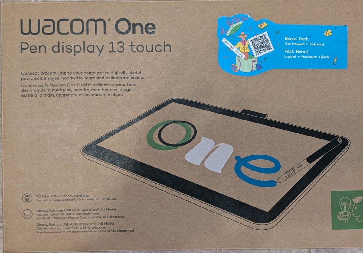 Wacom DTH134W0A One Pen Display 13 Touch 2023 W/Stands for