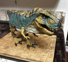 Jurassic Park Large Realistic T-Rex Dinosaur Figure Toy Green Brown Striped