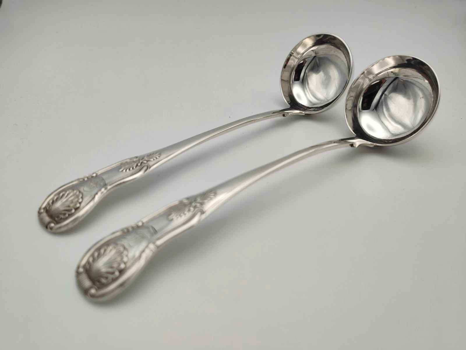 Pair of Irish Sterling Silver Kings Pattern Sauce Ladles. P.W Dublin c1846
Opens in a new window or