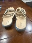 Clarks Collection Women's Sz 8M Gold Strappy Sandals — photo 2
