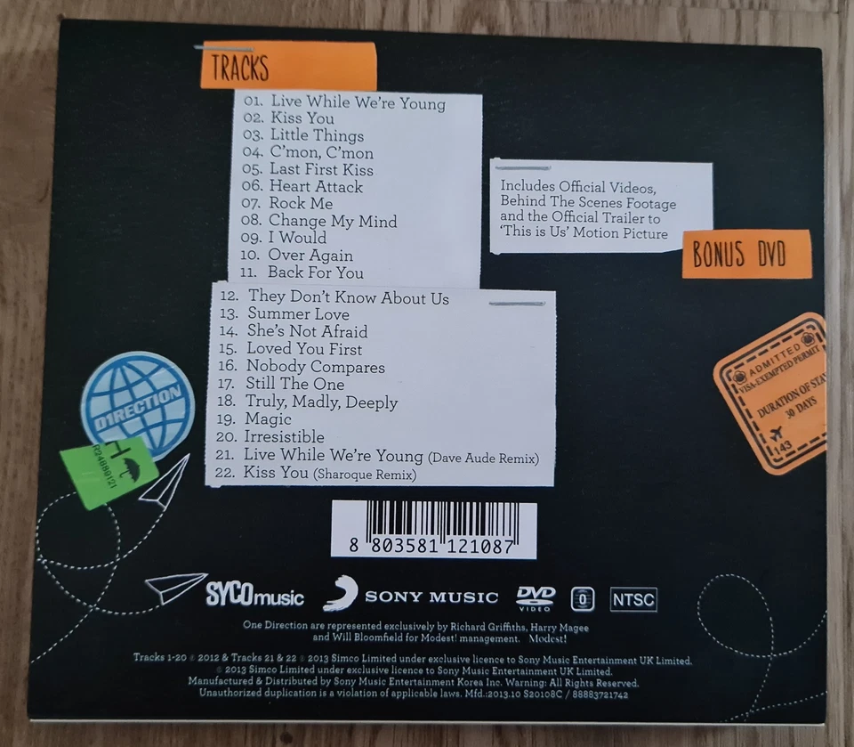 One Direction Take Me Home Special Deluxe Edition Limited + Bonus DVD CD 2013 - Bild 2 von 4