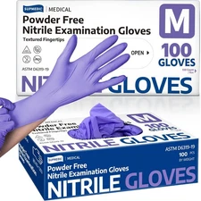 100 ct Latex-Free Powder-Free Chemo Rated Food Safe Cleaning Exam Glove