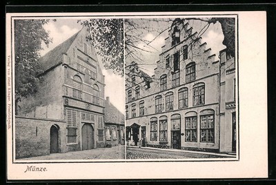 Friedrichstadt, Ansichtskarte, Partie an der Münze 