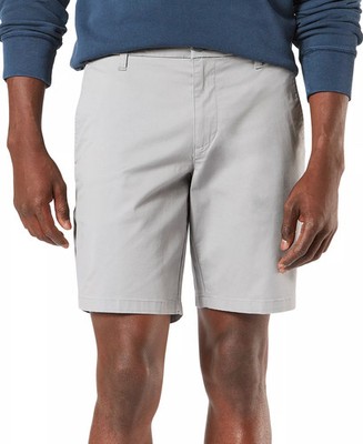 Dockers Men's Ultimate Supreme Flex Stretch Solid 9.5'' Shorts Foil Grey Size 38