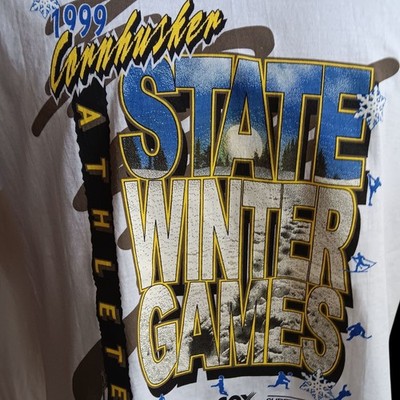 Nebraska Cornhusker Vintage Mens T-shirt Large 1990's State Games NEW FTL 1999