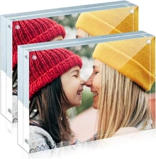 Acrylic photo frame, 24 mm thick frameless transparent photo frame