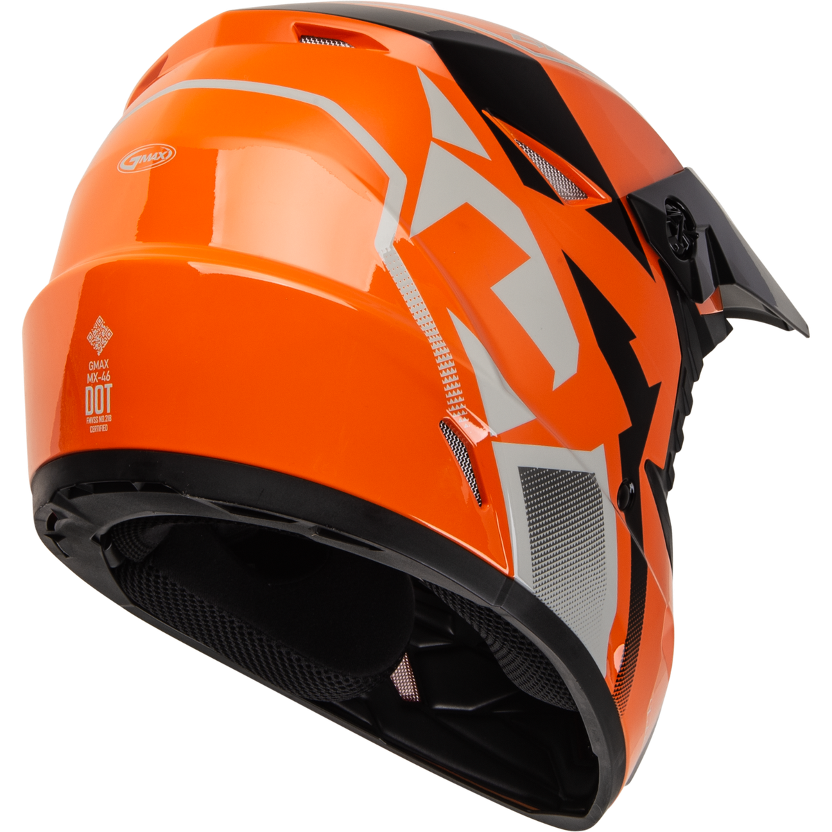 GMAX MX-46 Compound Helmet Orange/Black/Grey Large | eBay