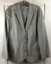 J.CREW Ludlow Sport Coat Mens 44R SOMELOS Cotton Linen Unstructured Gray Striped