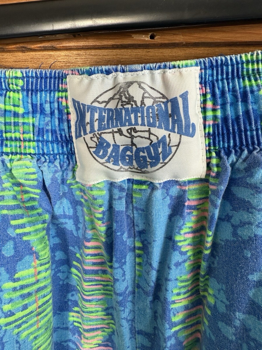 International BAGGYZ Pants 80's Vintage Muscle Hammer Pants Neon