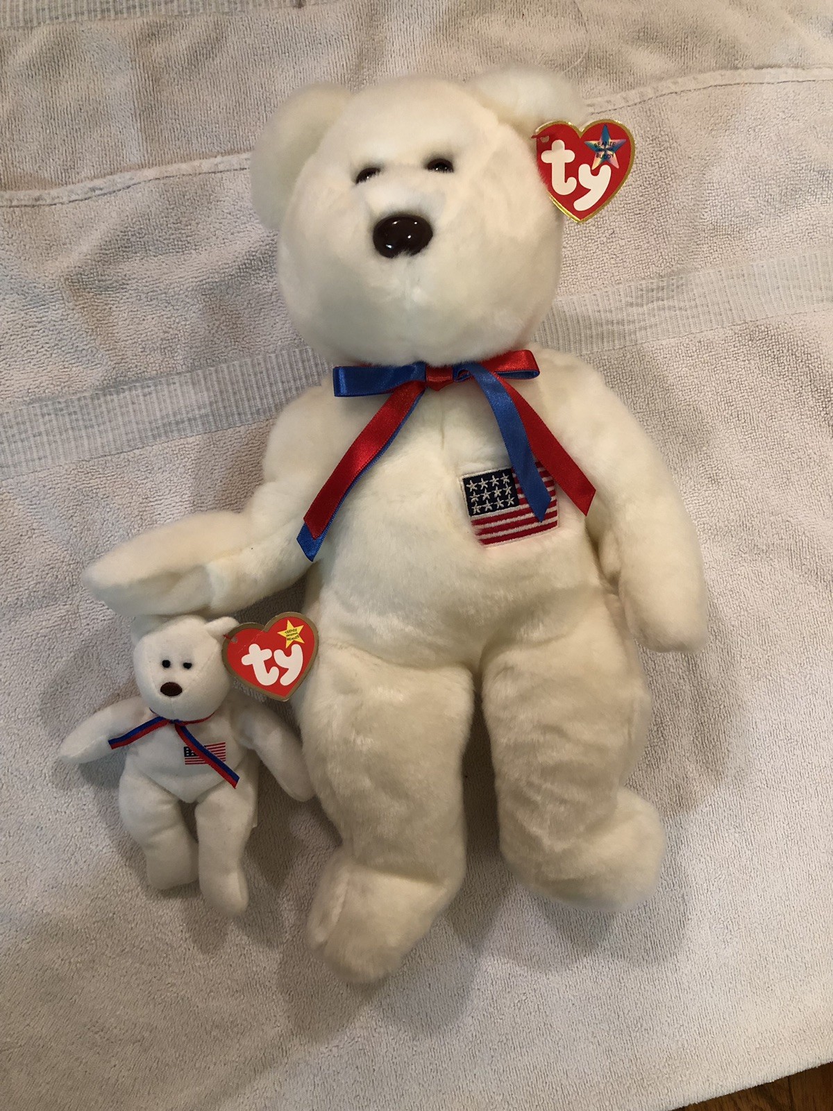 TY Beanie Bears,Liberty Original Beanie Buddy and Teenie Beanie Bear TY Beanie Bears,Liberty Original Beanie Buddy and Teenie Beanie Bear