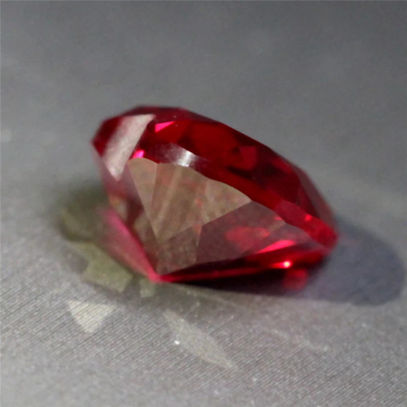 TOP QUALITY HEART CUT PIGEON BLOOD RED RUBY LAB-CREATED AAAA+ LOOSE GEMSTONE - Image 3 of 4