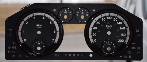 2009-2012 DODGE RAM GAS 3D GAUGE OVERLAY/FACEPLATE (KM/H)