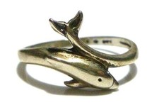 COLLECTOR KABANA STERLING SILVER WOMENS DOLPHIN RING BAND SIZE 6.5