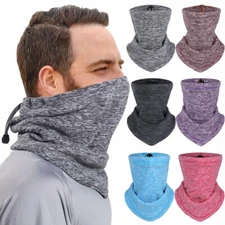 Winter Fleece Neck Warmer Face Mask for Men Women Cycling Ski Neck Gaiter Scarf