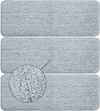 Microfiber Mop Replacement Heads - Washable Pads for 11”-13” Flat Mop