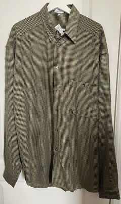 ZANELLA Men s Button Front Dress Long Sleeve Shirt Size L