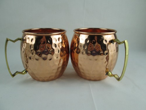 Set Di 2 Tazze Moscow Mule In Rame Puro 100% – Grandi 453g, Fatte A Mano, Per Cocktail, Whiskey E Bevande Fredde, Regalo - 2