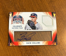 Zack Collins 2015 USA Baseball Game Patch Acetate Auto #100 White Sox Miami /99