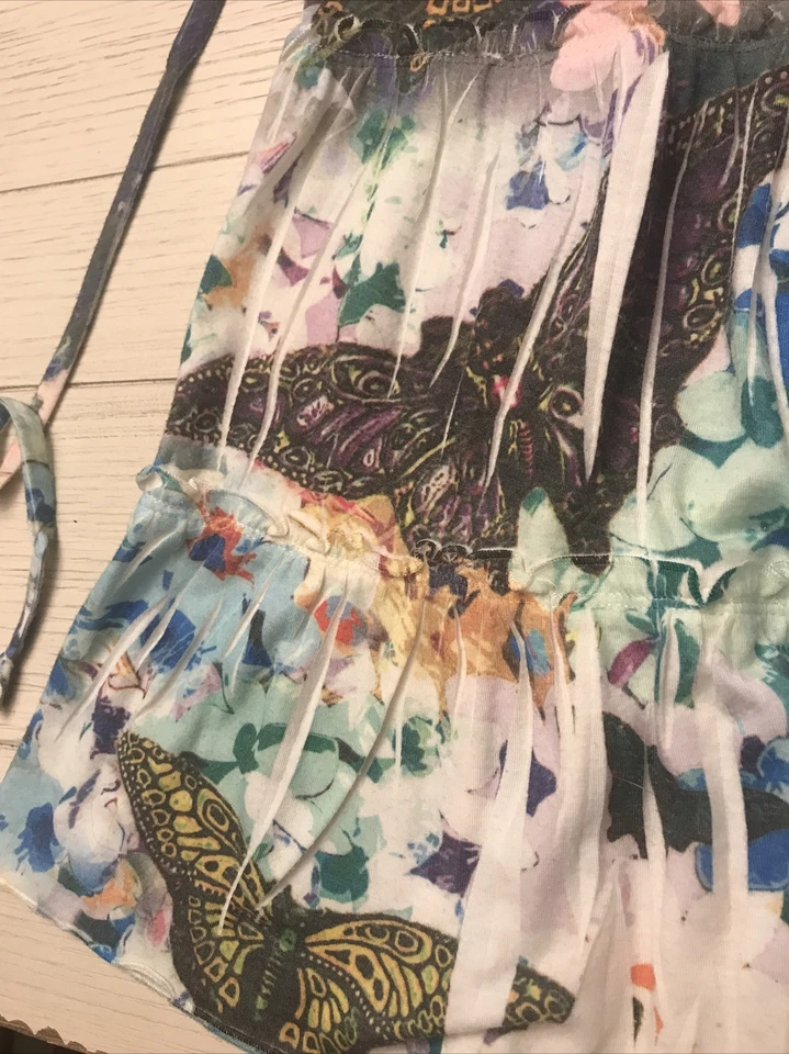 Limited Too Vintage Dress Girls 8 Love Knit Tiered A-Line Tie Back Pullover - Image 4 of 4