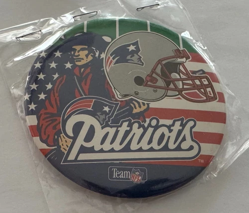Vintage New England Patriots NFL Pinback Button/Pin 3.5”