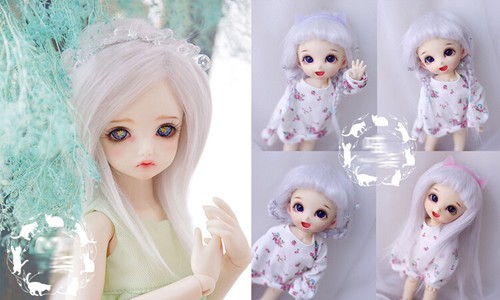 New BJD plush fabric wig 12 colors 1/12 1/8 1/6 1/4 1/3 DD MSD non-slip doll wig - Picture 15 of 24