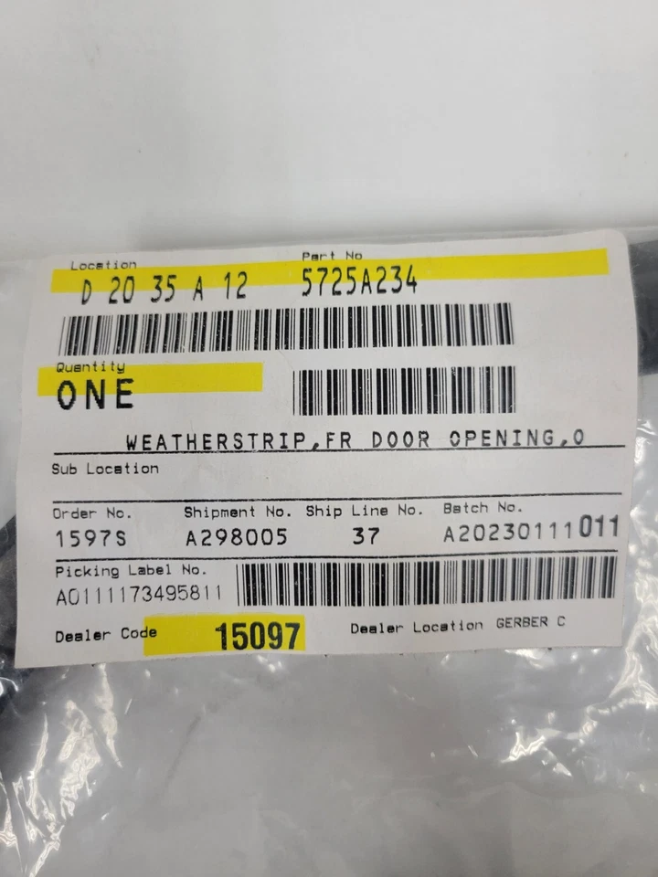 Mitsubishi Outlander ASX RT 2016-21 puerta delantera punta meteorológica fabricante de equipos originales Mitsubishi... Foto 4 de 4