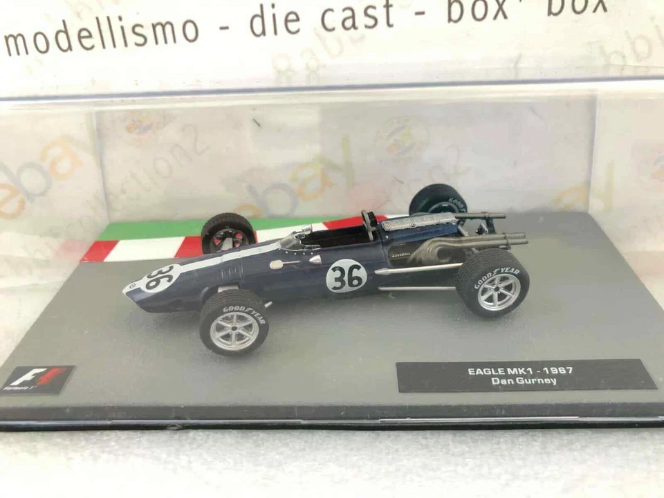 DIE CAST " EAGLE MK1 - 1967 DAN GURNEY " FORMULA 1 COLLECTION 1/43 - Immagine 2 di 2